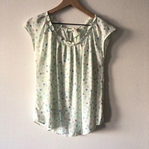 Lauren Conrad pastel polka dot blouse